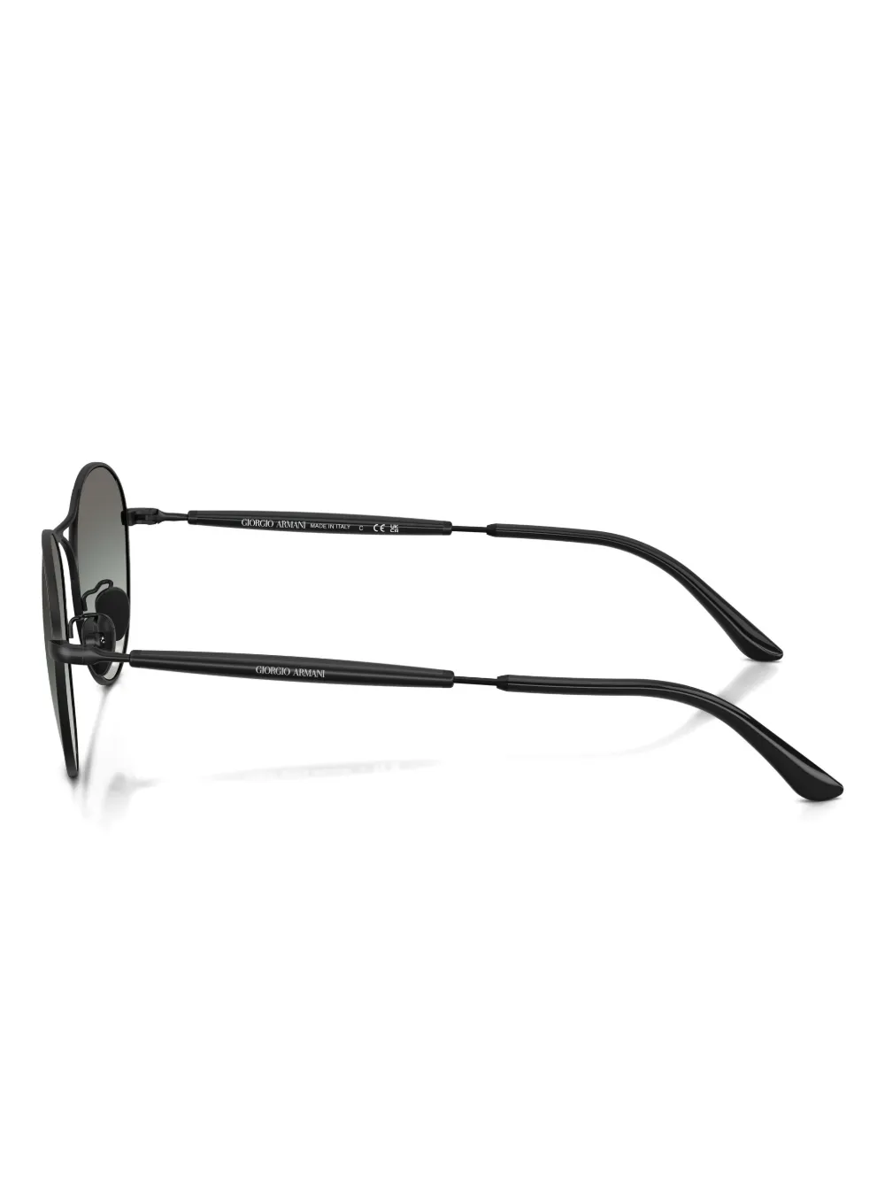 Giorgio Armani Round-frame Gradient Sunglasses In Black