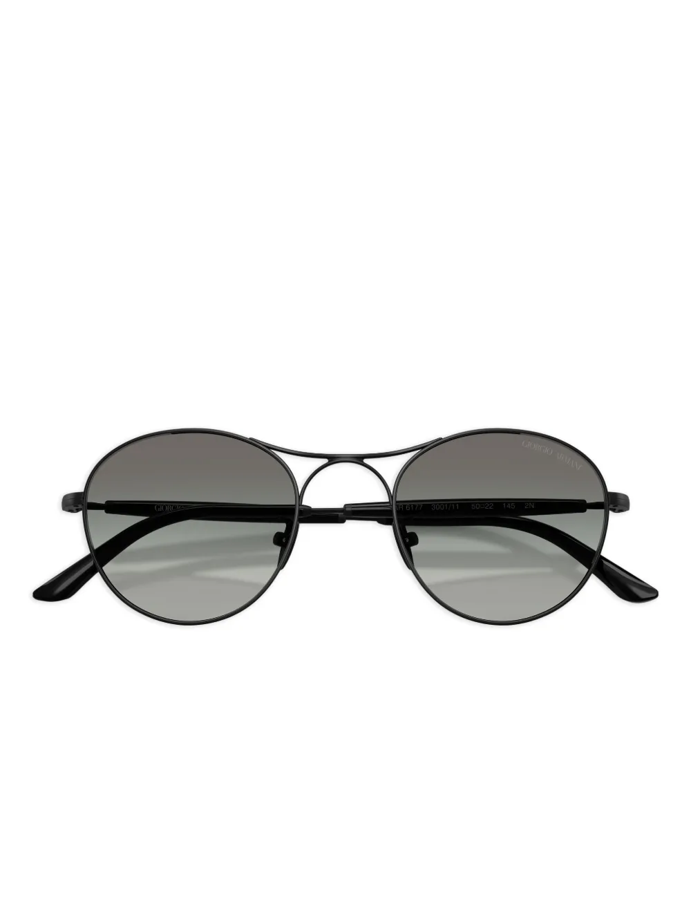 Giorgio Armani Zonnebril met rond montuur Zwart