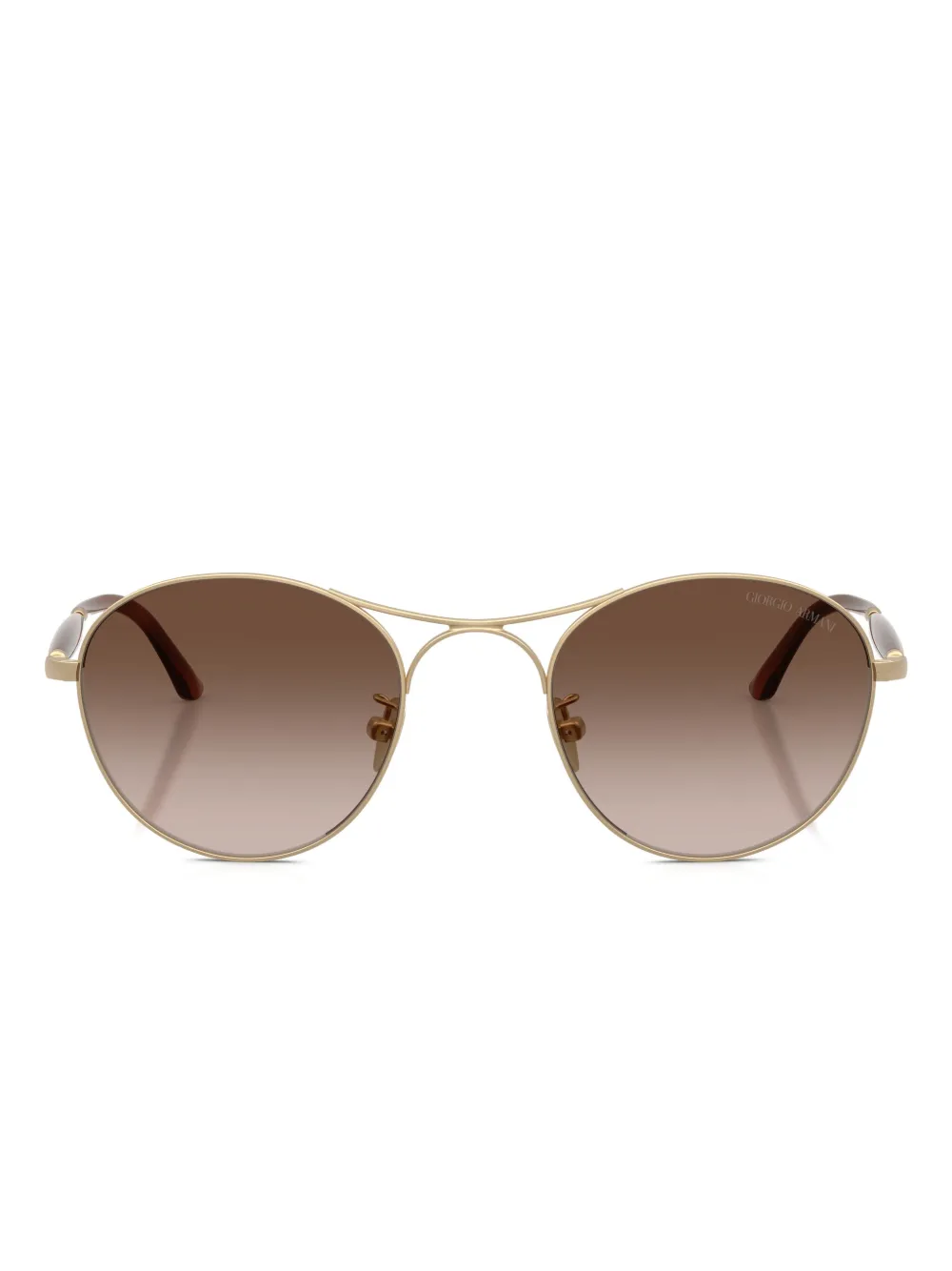 Giorgio Armani Round-frame Sunglasses In Brown