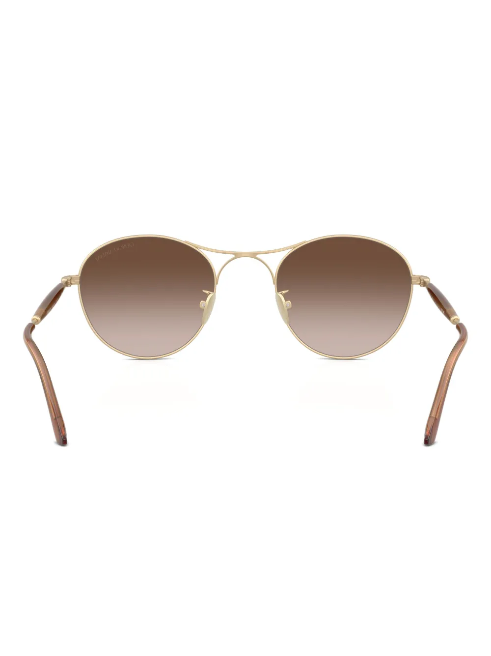 Giorgio Armani Round-frame Sunglasses In Brown
