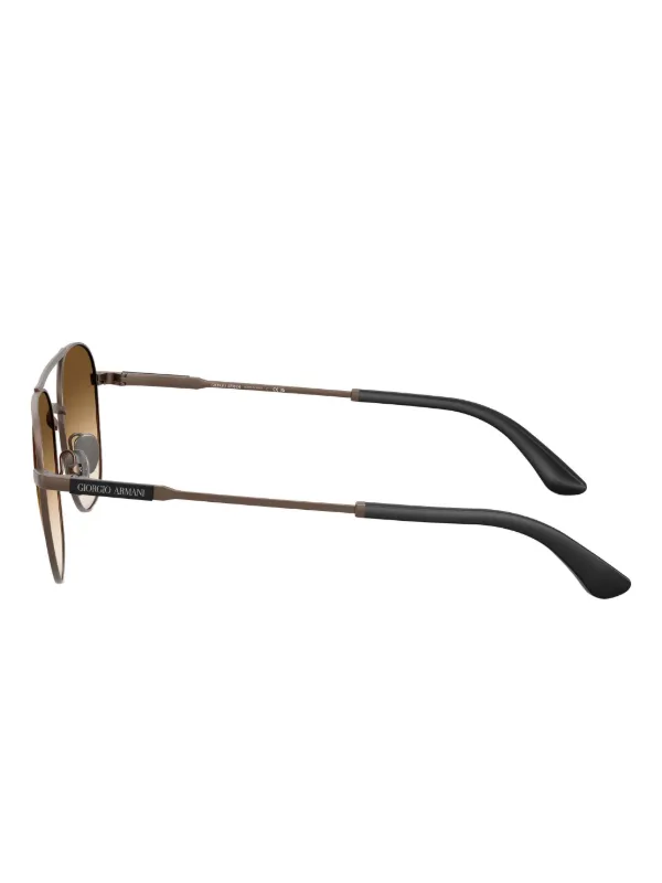 Giorgio Armani double-bridge Sunglasses | Metallic | FARFETCH