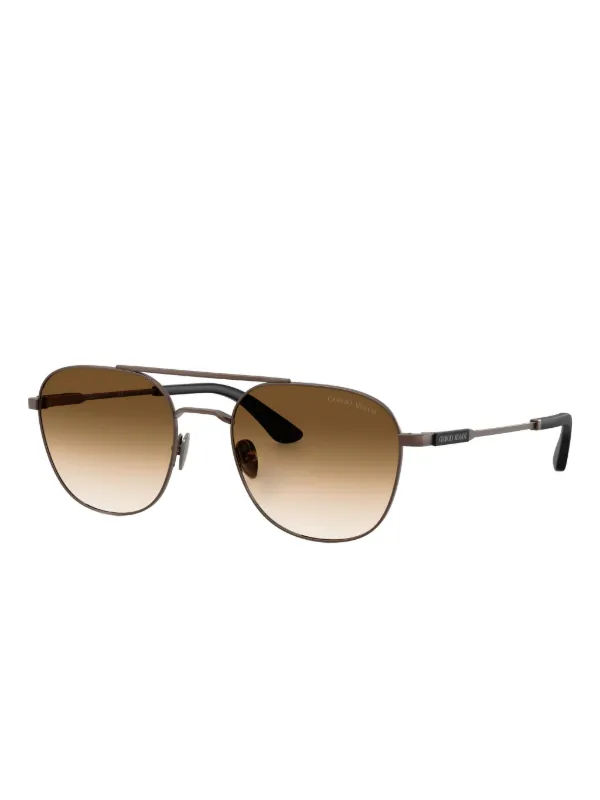 GIORGIO ARMANI ティアドロップ サングラス ダブルブリッジ Giorgio Armani double-bridge Sunglasses | Metallic | FARFETCH