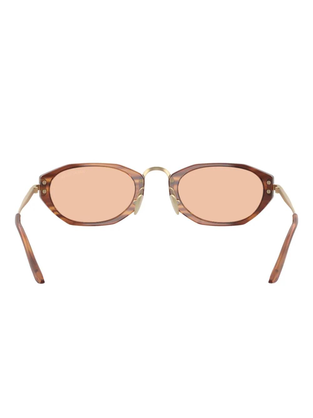 Giorgio Armani Oval-frame Tinted Sunglasses In Brown