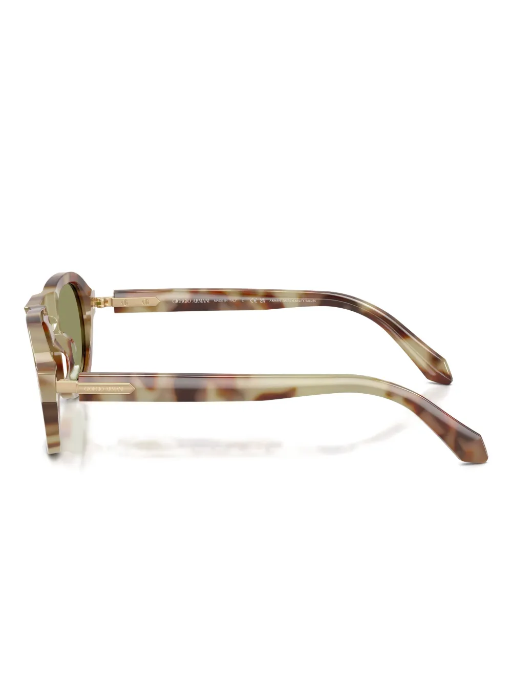 Giorgio Armani Tortoiseshell Sunglasses In Green