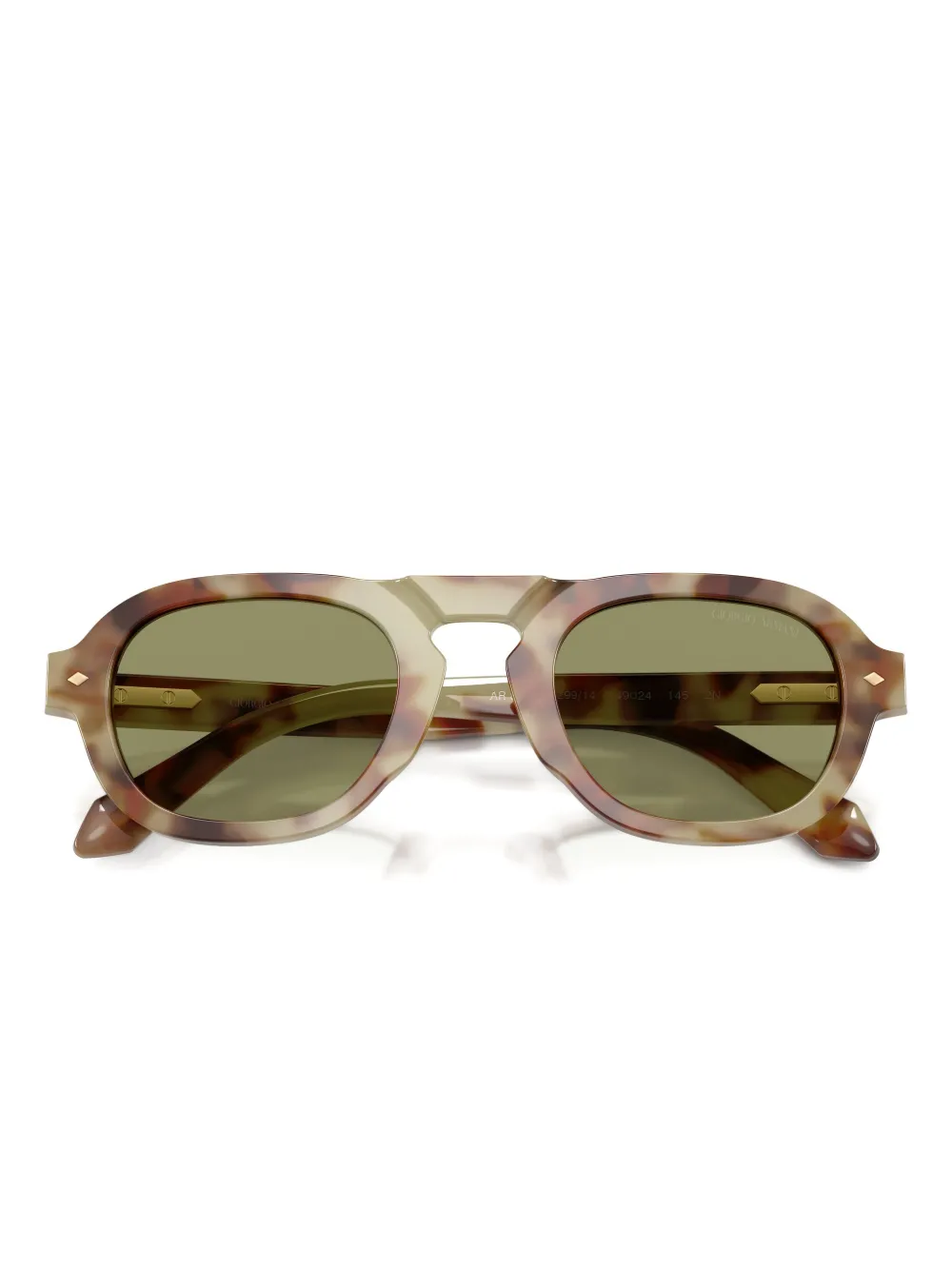 Giorgio Armani Tortoiseshell Sunglasses In Green