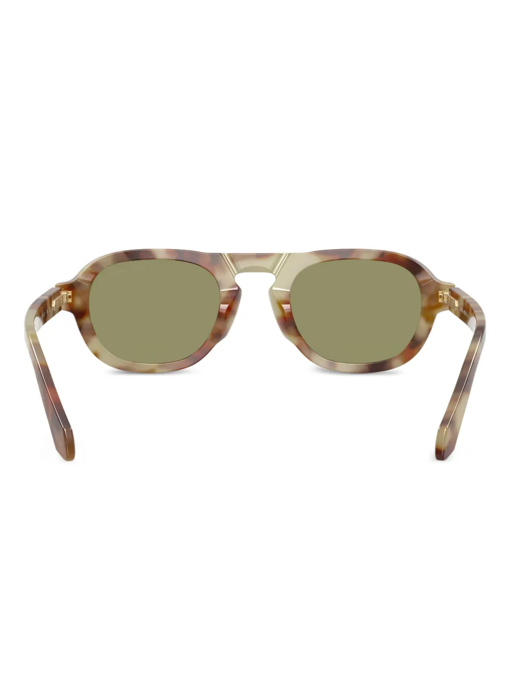Giorgio Armani Zonnebril met schilpadschild design Groen