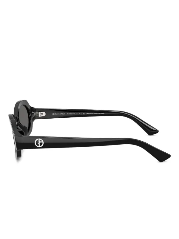 Giorgio Armani oval-frame Sunglasses | Black | FARFETCH