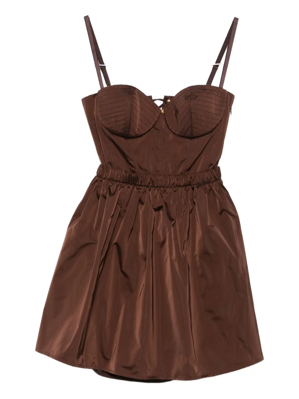 Elisabetta Franchi corset-style mini dress - Marrone