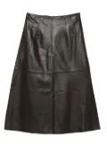 Arma leather A-line skirt - Brown