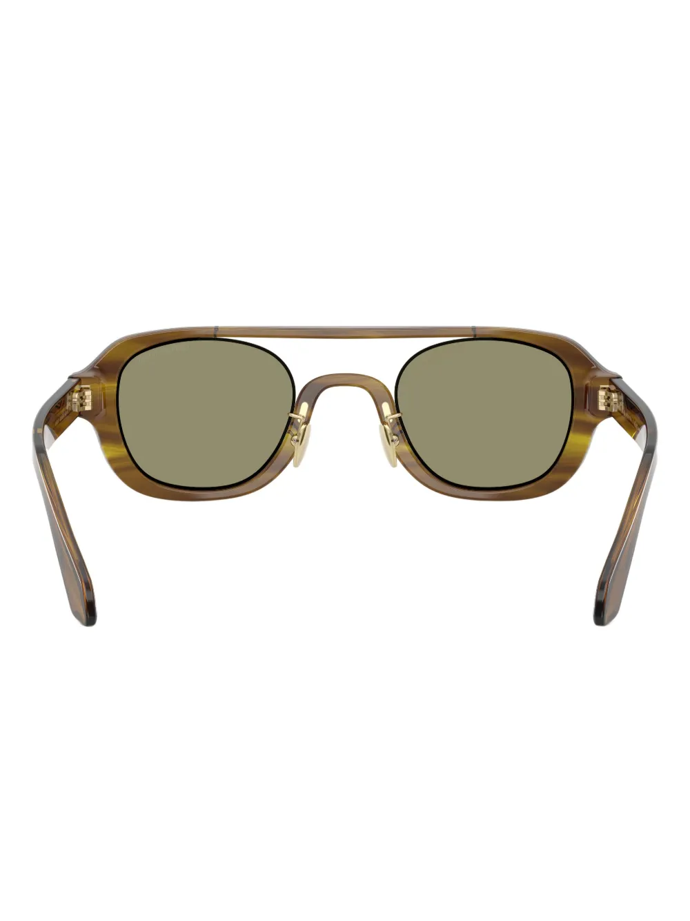 Giorgio Armani Zonnebril met geometrisch montuur Bruin