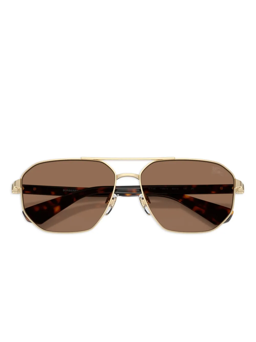 Burberry Eyewear Zonnebril met geometrisch montuur Goud