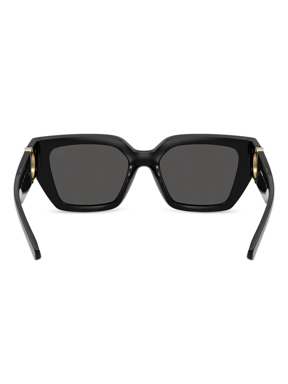 Burberry Geometric-frame Logo-plaque Sunglasses In Black