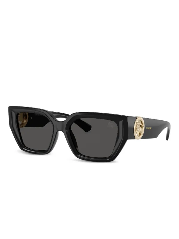 Burberry Eyewear geometric-frame logo-plaque Sunglasses | Black