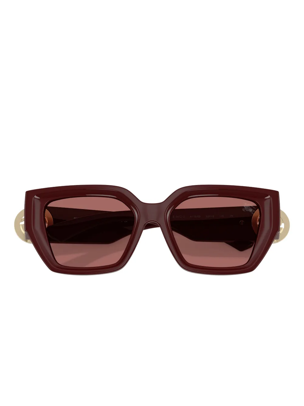 Burberry Geometric-frame Sunglasses In Burgundy