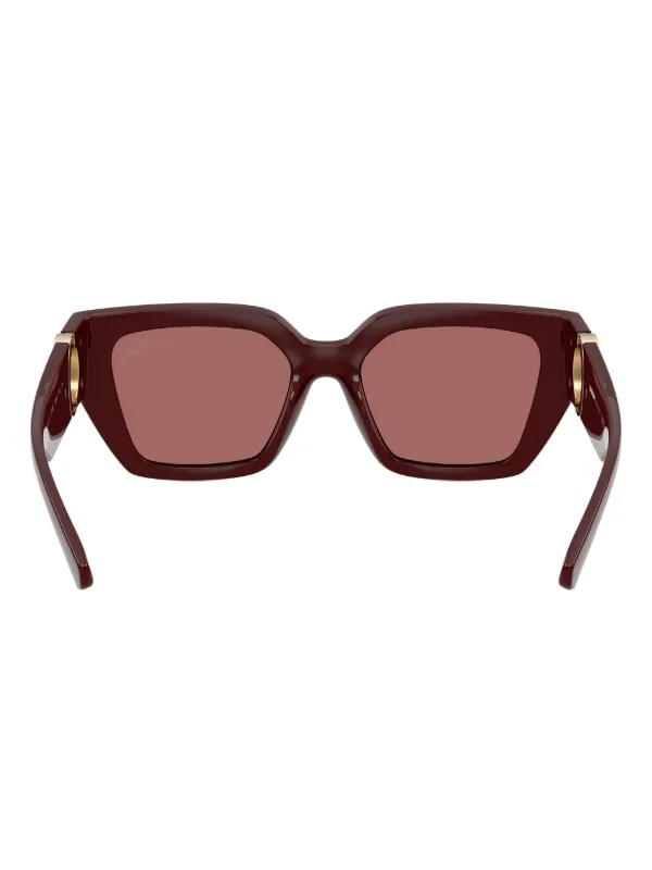 Burberry Eyewear geometric-frame Sunglasses | Red | FARFETCH