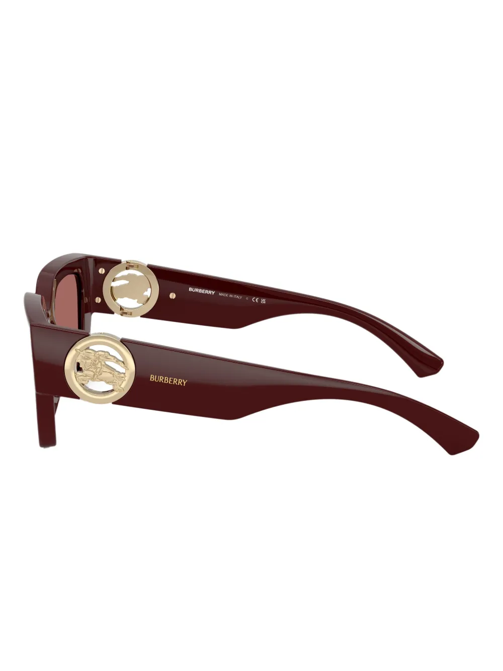 Burberry Geometric-frame Sunglasses In Burgundy