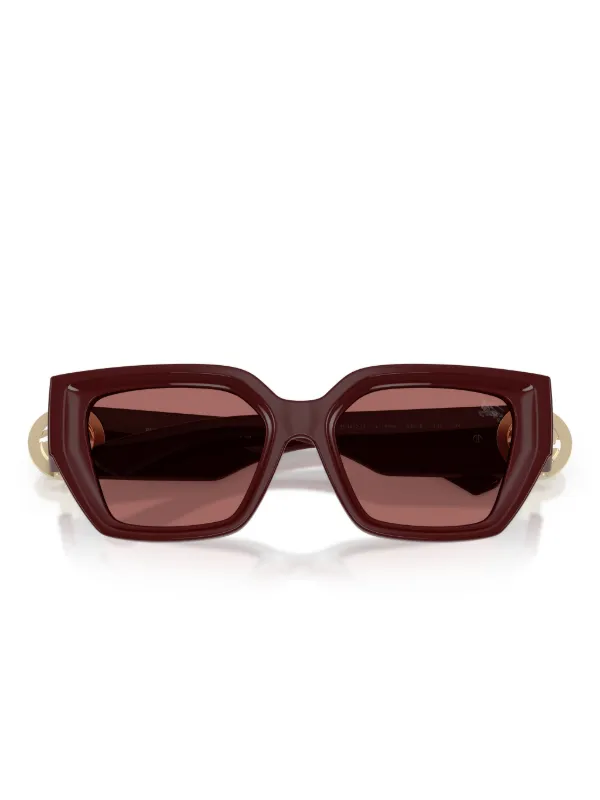 Burberry Eyewear geometric-frame Sunglasses | Red | FARFETCH