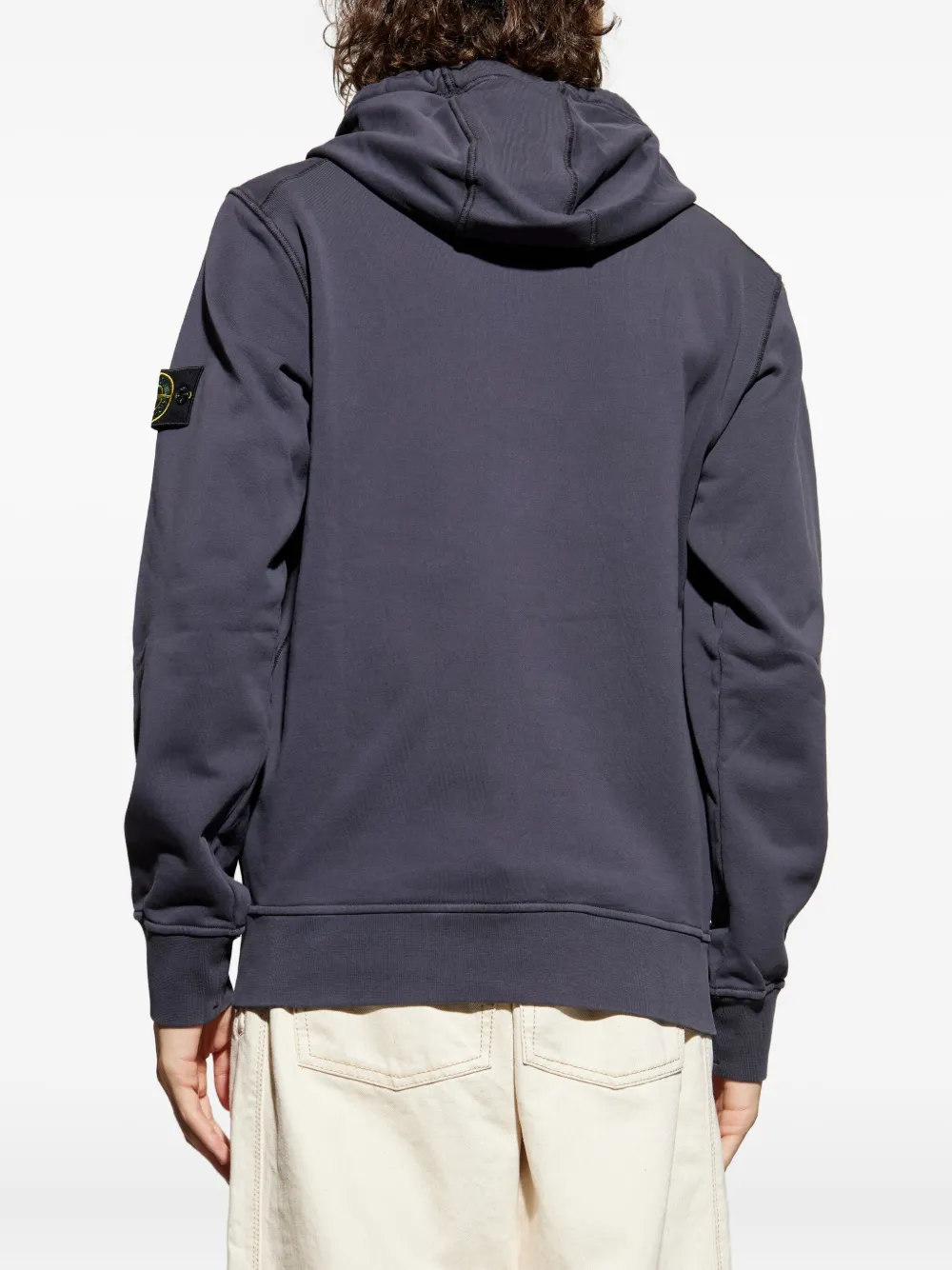 Stone Island Hoodie met logopatch Blauw