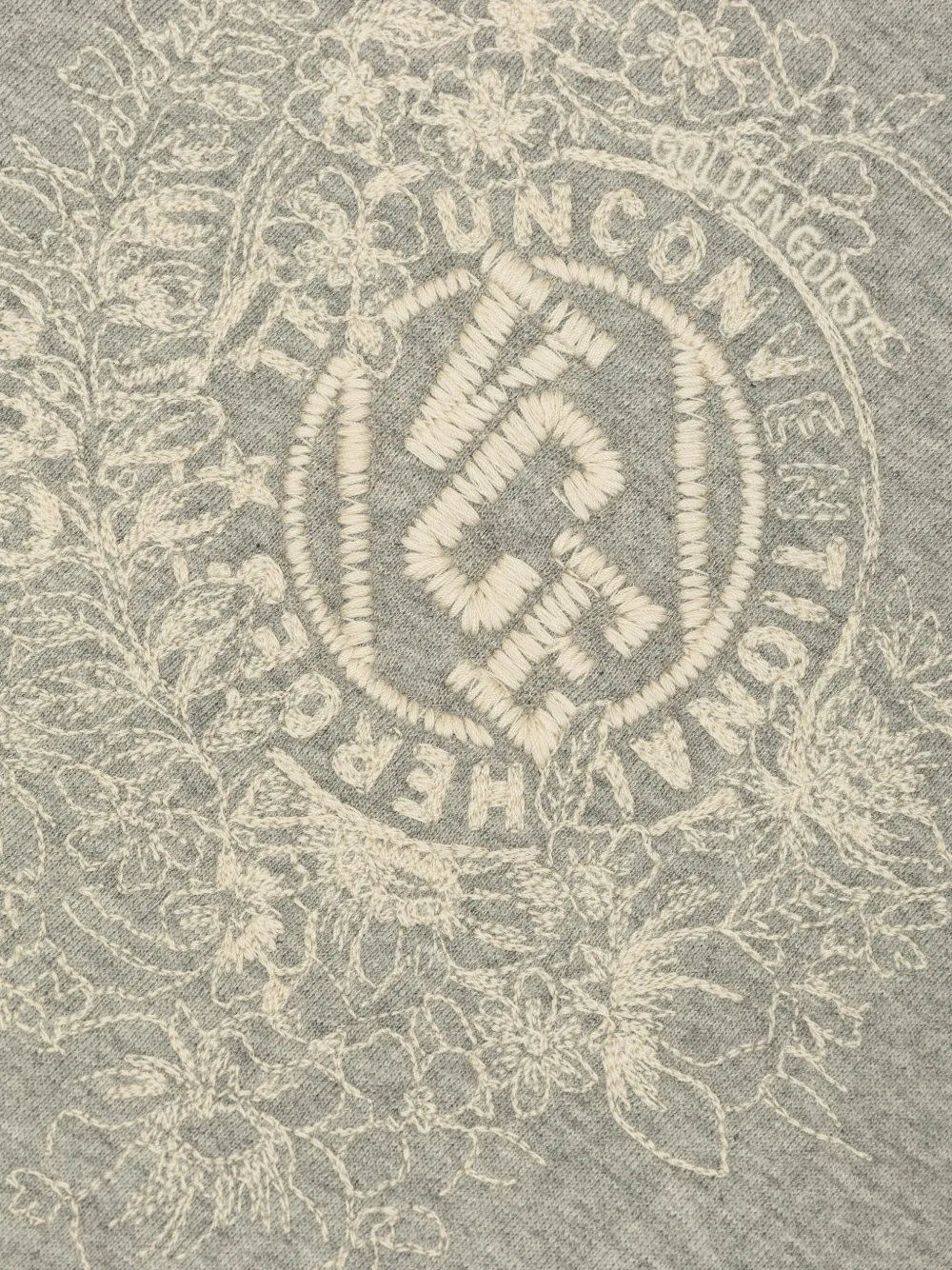 Golden Goose Kids Jurk met geborduurde ringlets Grijs