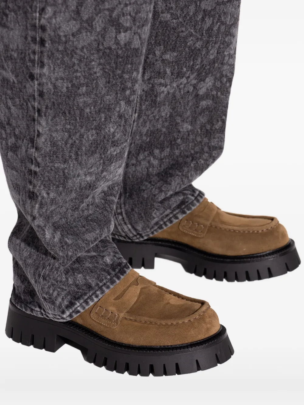 Golden Goose penny-strap platform loafers Brown