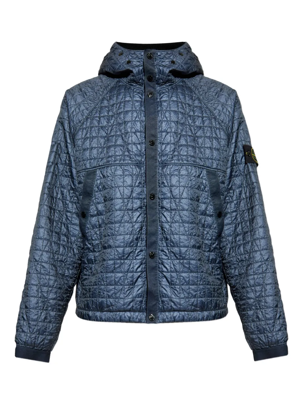 Stone Island 4100023 quilted logo-patch jacket | Blue | Image 1