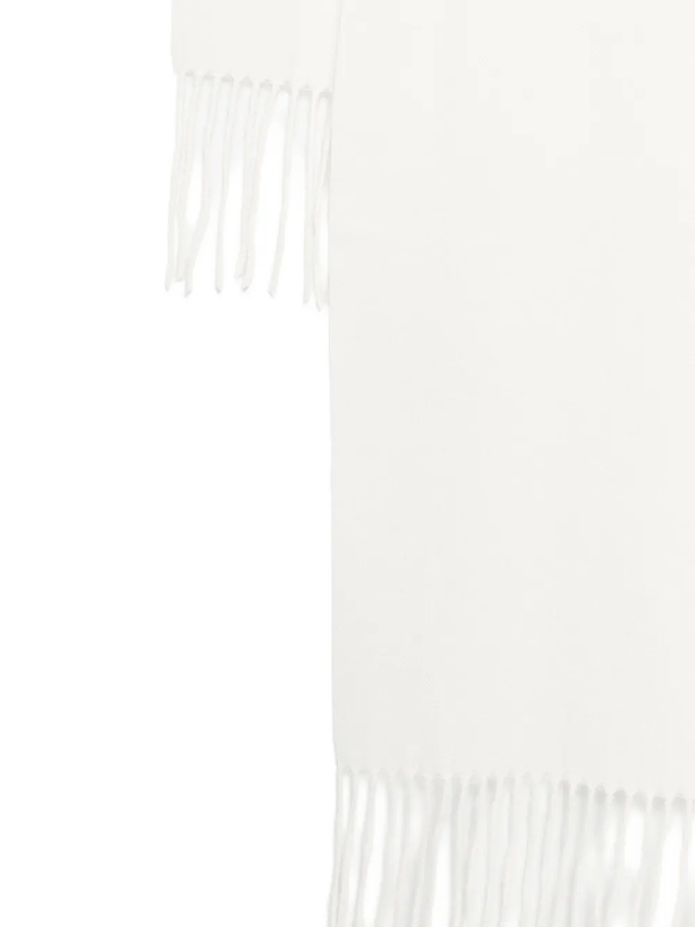 Liu •jo Fringed Leather-label Scarf In White