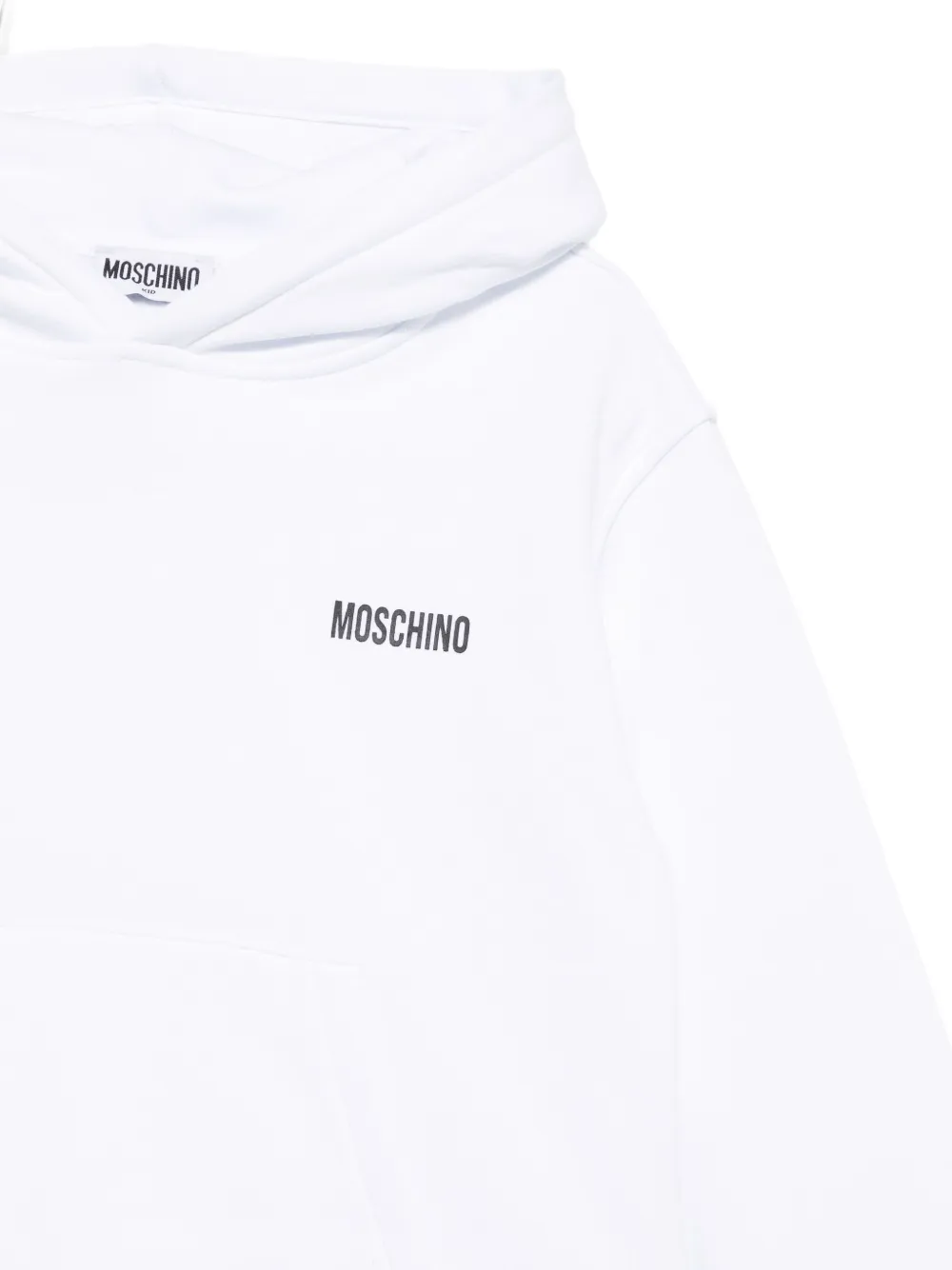 Moschino Kids Hoodie verfraaid met stras Wit