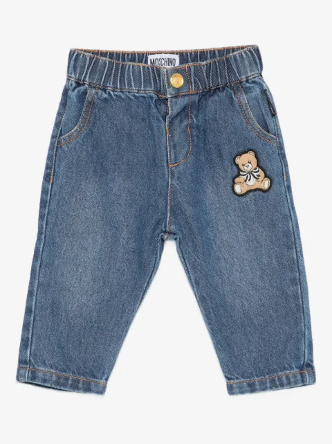 Moschino Kids jeans con parche Teddy Bear
