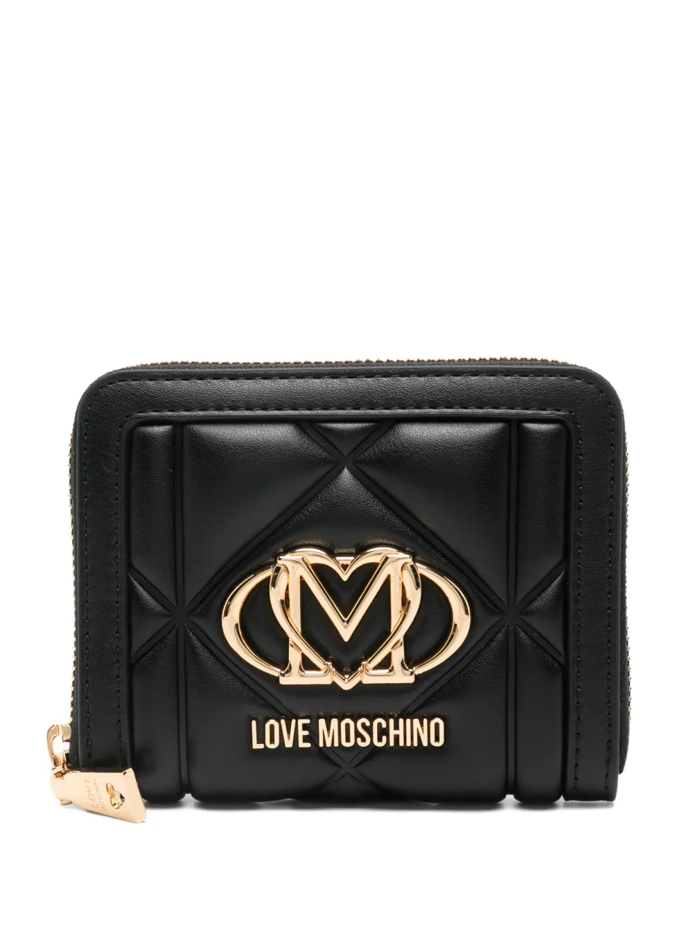 Love Moschino quilted logo-plaque wallet | Black | Image 1