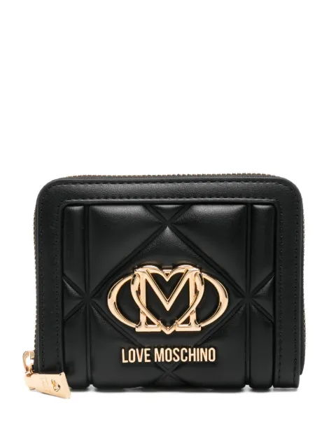Love Moschino quilted logo-plaque wallet