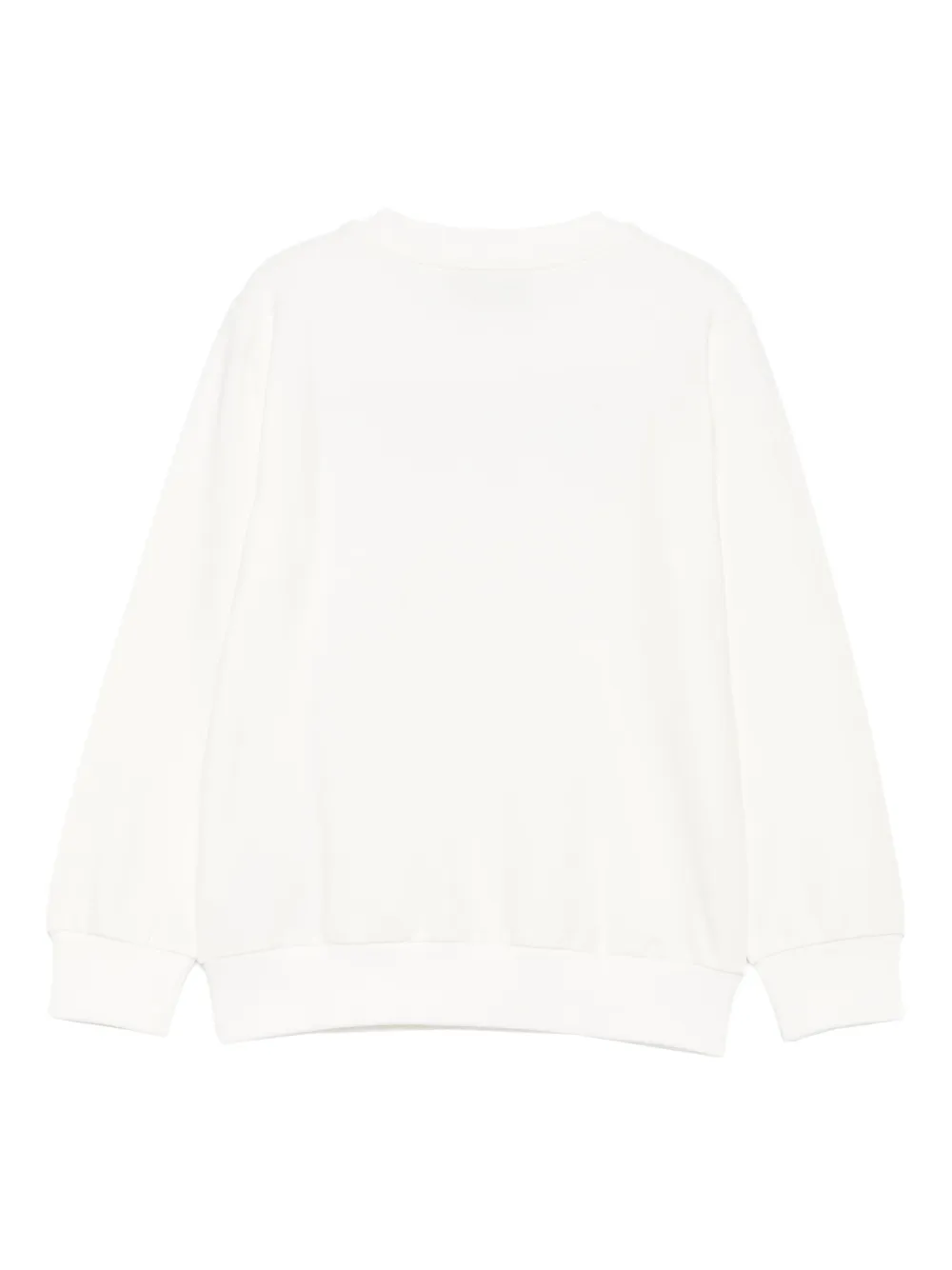 Moschino Kids Sweater met logo Wit