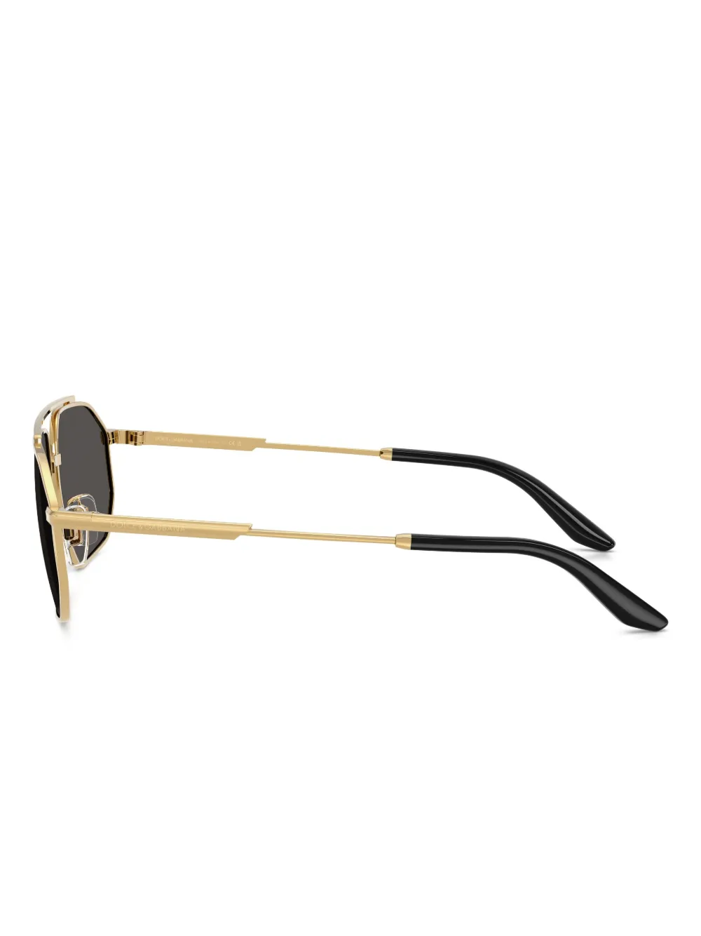 Dolce & Gabbana Eyewear Zonnebril met geometrisch montuur en dubbele neusbrug Goud
