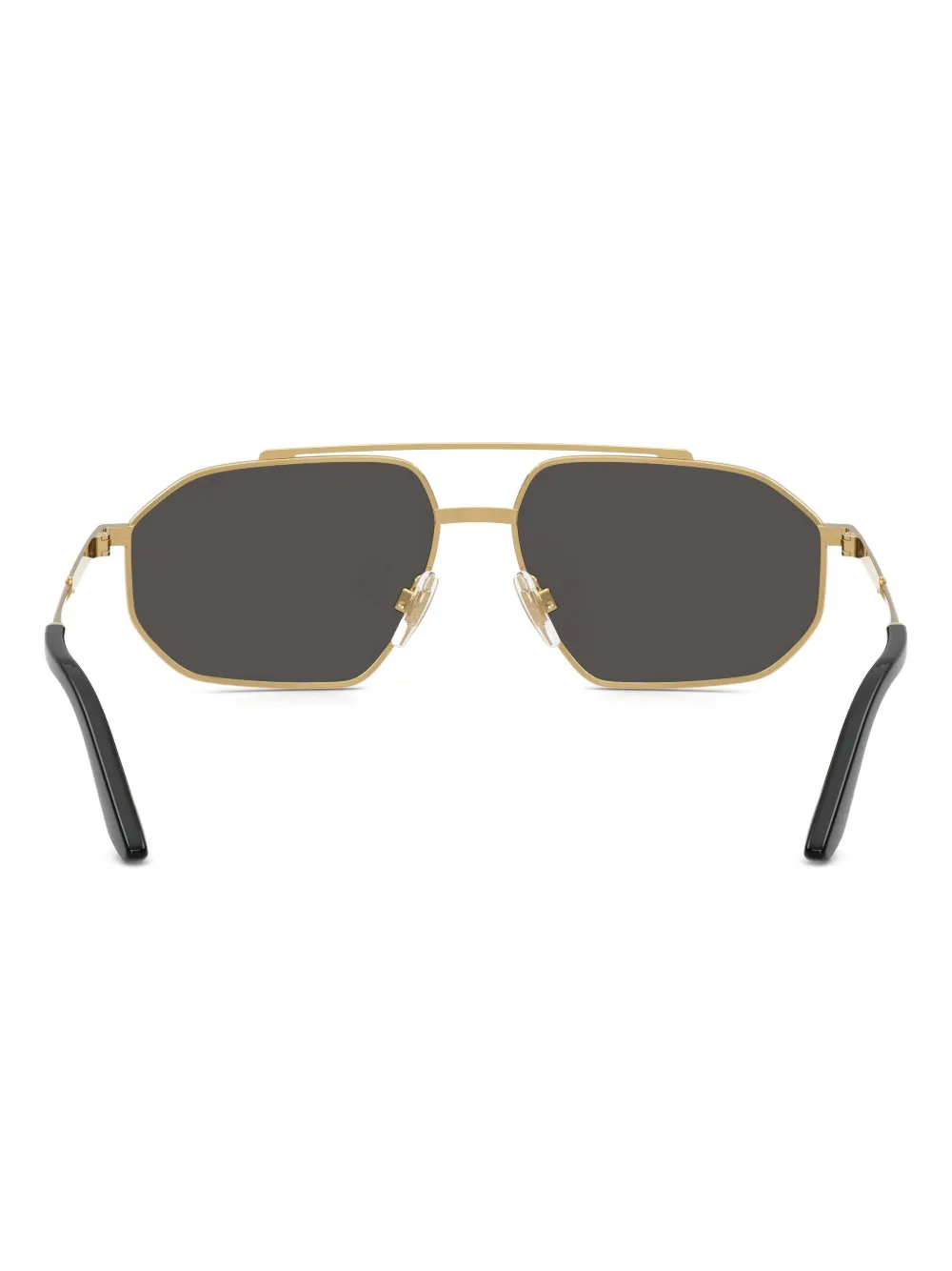 Dolce & Gabbana Eyewear Zonnebril met geometrisch montuur en dubbele neusbrug Goud