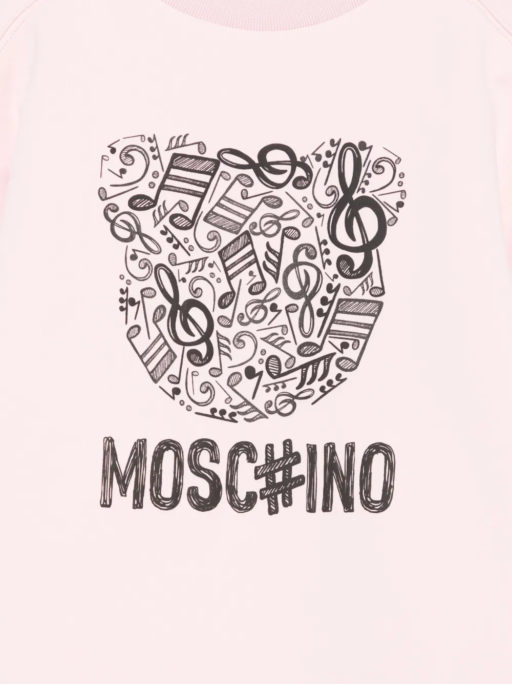 Moschino Kids Sweater met ronde hals en beerprint Roze