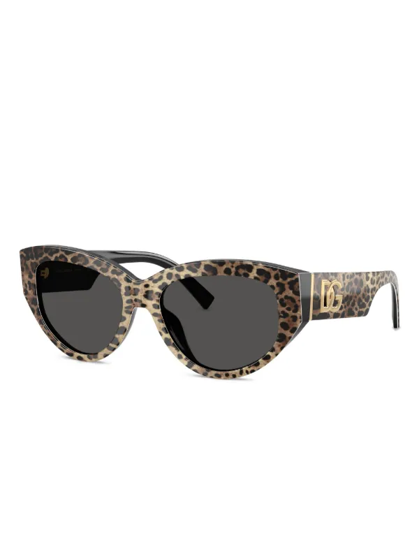 Dolce & Gabbana Eyewear レオパード キャットアイ サングラス