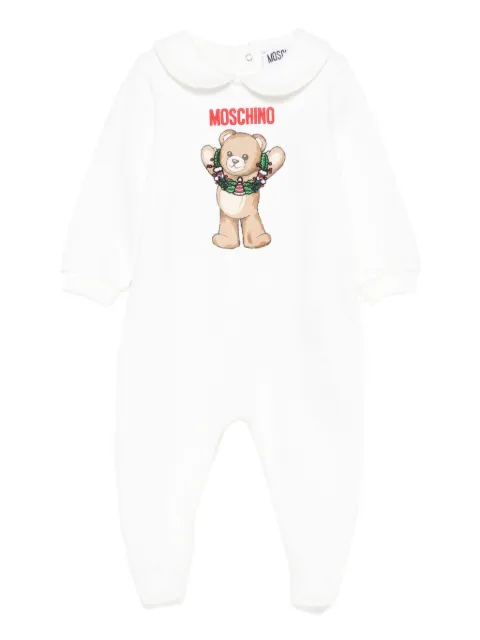 Moschino Kids teddy-print romper