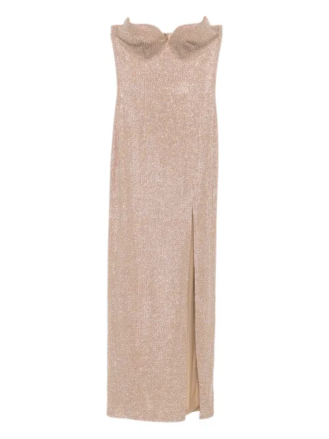 Giuseppe Di Morabito crystal-embellished side-split maxi dress