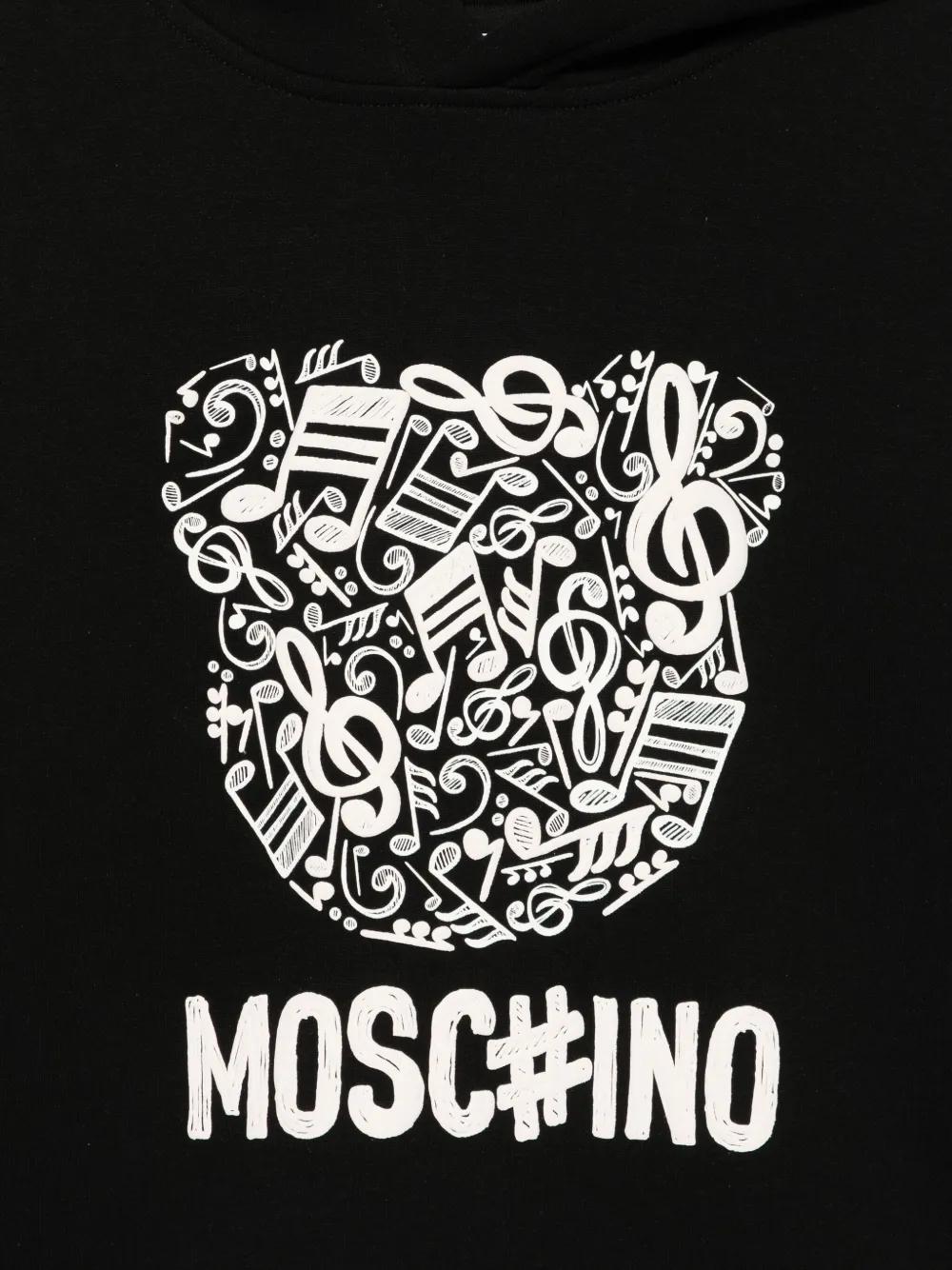 Moschino Kids Hoodiejurk met lange mouwen 60100 BLACK