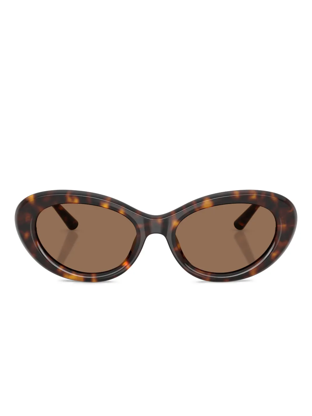Dolce & Gabbana Eyewear Ovale Sonnenbrille in Schildpattoptik - Braun