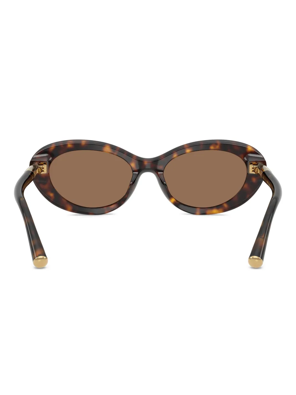Dolce & Gabbana Eyewear Zonnebril met ovalen montuur en schildpadschild effect Groen