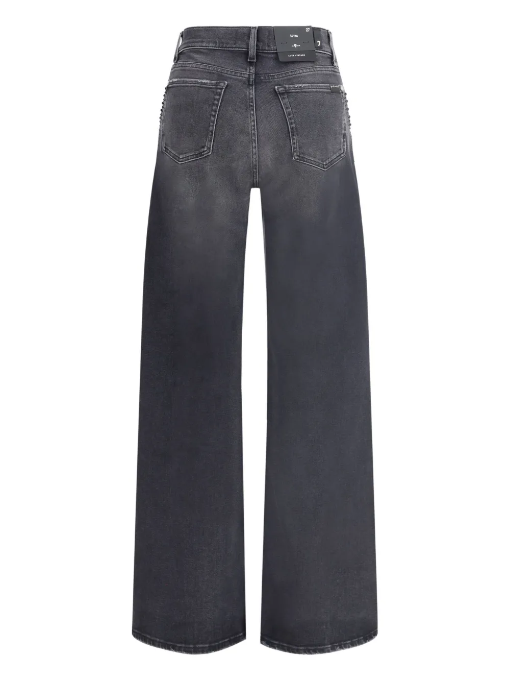 7 For All Mankind Lotta crystal-embellished jeans - Zwart