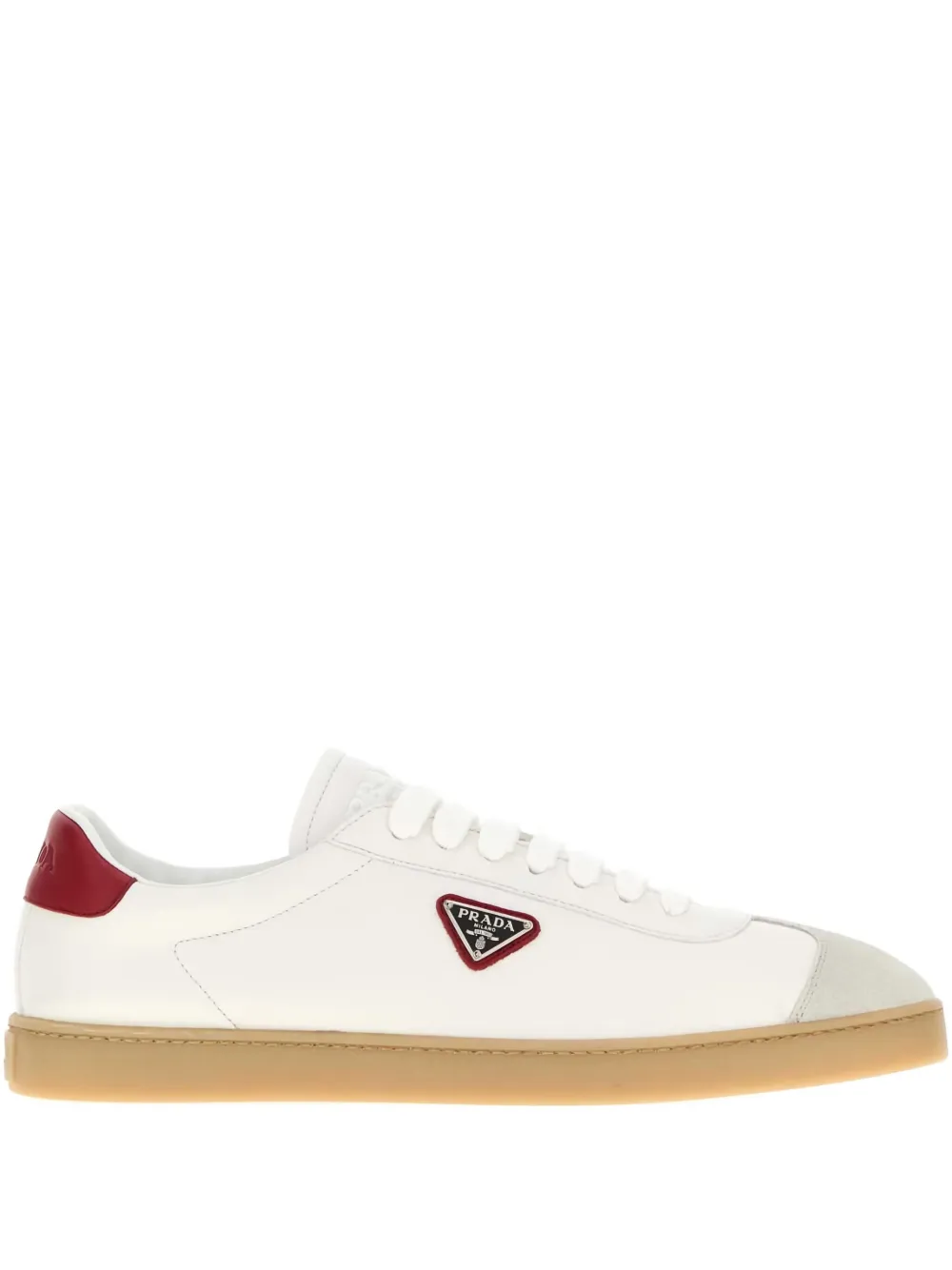 Prada triangle-logo sneakers - Bianco