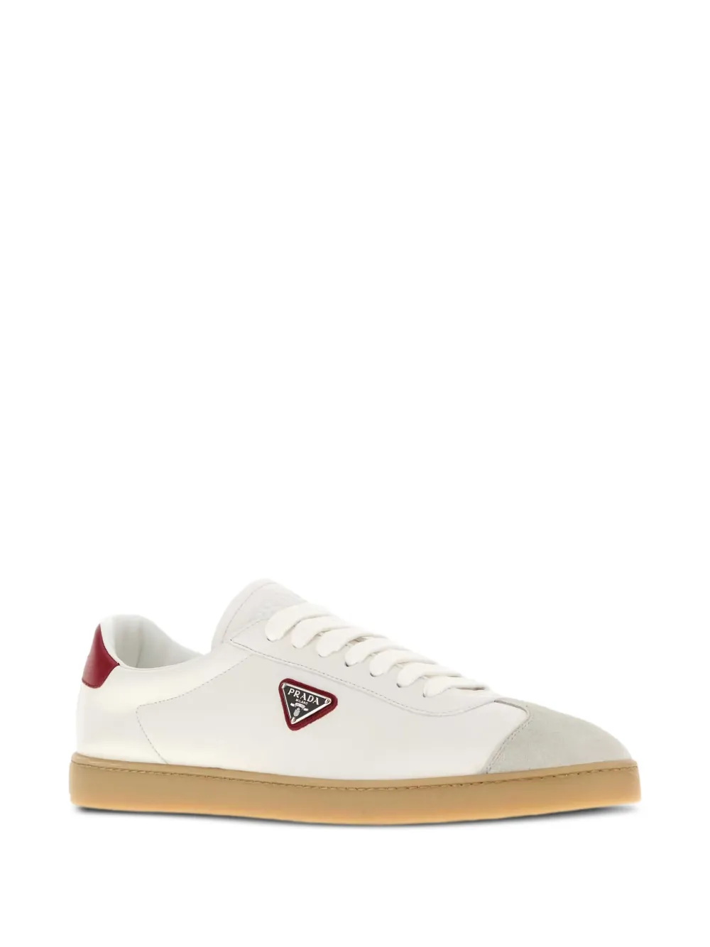 Prada Sneakers met triangel logo Wit