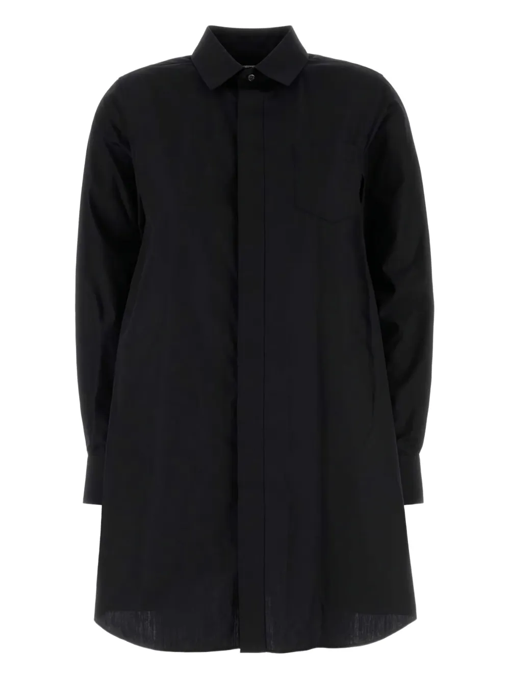 sacai poplin shirt dress | Black | Image 1