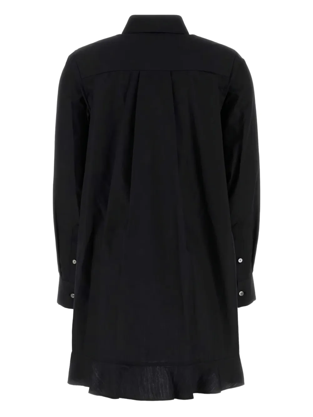 Sacai poplin shirt dress - Zwart