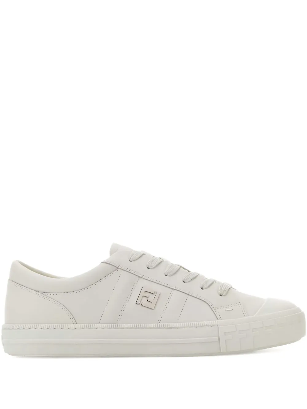 FENDI leather logo sneakers - ホワイト FENDI leather logo sneakers - ホワイト