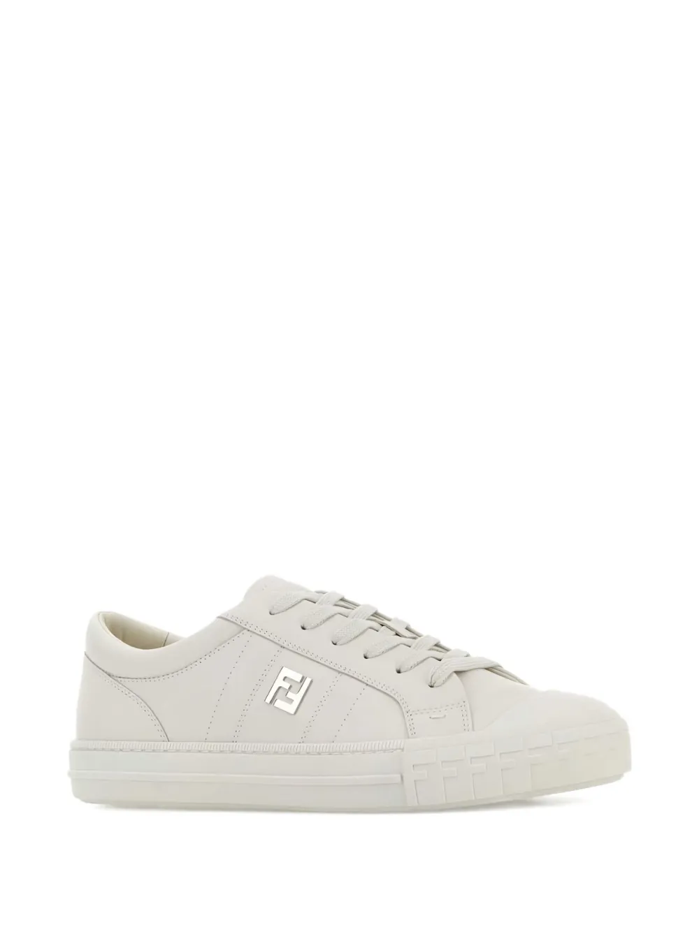 FENDI leather logo sneakers White