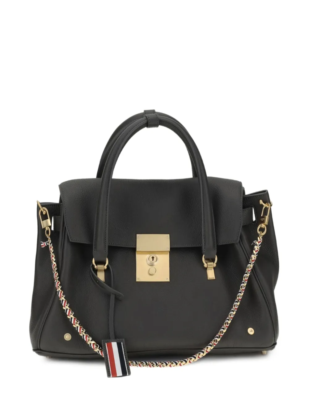 Thom Browne leather chain-strap shoulder bag | Black | Image 1