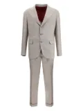 Brunello Cucinelli peaked-lapel check suit - Neutrals