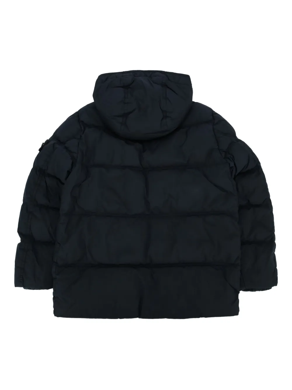 Stone Island Junior Donsjack met capuchon Blauw